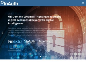 How inauth.com looks like on a tablet such as an iPad.