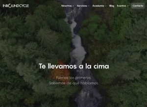 How inboundcycle.com looks like on a tablet such as an iPad.