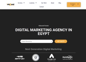 How inboundfactor.com looks like on a tablet such as an iPad.