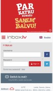 How inbox.lv looks like on a mobile device such as an iPhone.