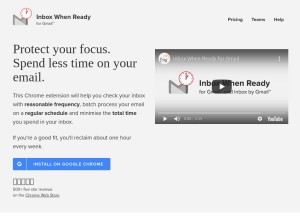 How inboxwhenready.org looks like on a tablet such as an iPad.