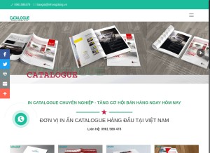 How incatalogue.net.vn looks like on a tablet such as an iPad.