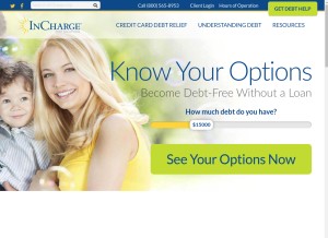 How incharge.org looks like on a tablet such as an iPad.