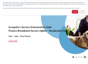 How incognito.com looks like on a tablet such as an iPad.