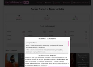 How incontriamoci.xxx looks like on a tablet such as an iPad.