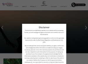 How incorlakecity.com looks like on a tablet such as an iPad.