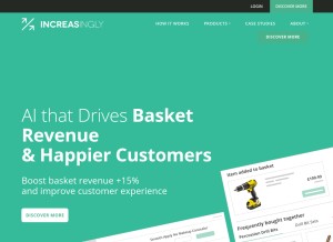 How increasingly.com looks like on a tablet such as an iPad.
