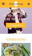 How incredibleegg.org looks like on a mobile device such as an iPhone.