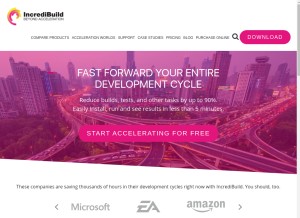 How incredibuild.com looks like on a tablet such as an iPad.