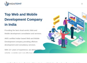 How indapoint.com looks like on a tablet such as an iPad.