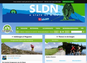 How indebergen.nl looks like on a tablet such as an iPad.