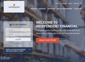 How independent-bank.com looks like on a tablet such as an iPad.