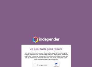 How independer.nl looks like on a tablet such as an iPad.