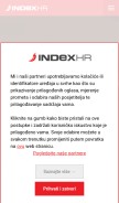 How index.hr looks like on a mobile device such as an iPhone.