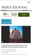 How indexjournal.com looks like on a mobile device such as an iPhone.
