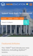 How indiaeducation.net looks like on a mobile device such as an iPhone.
