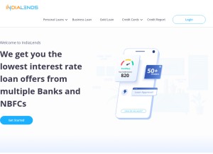 How indialends.com looks like on a tablet such as an iPad.