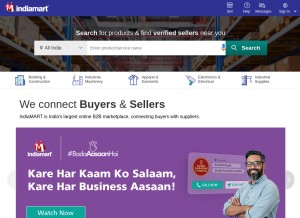 How indiamart.com looks like on a tablet such as an iPad.