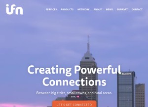 How indianafiber.net looks like on a tablet such as an iPad.