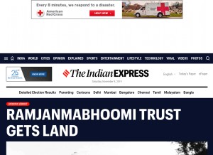How indianexpress.com looks like on a tablet such as an iPad.