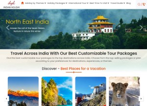 How indianholiday.com looks like on a tablet such as an iPad.