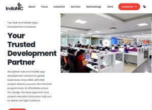 How indianic.com looks like on a tablet such as an iPad.