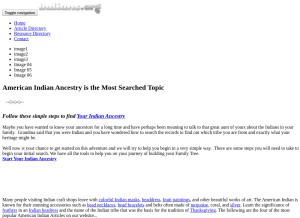 How indians.org looks like on a tablet such as an iPad.