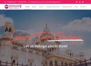 How indiatourtaxi.com looks like on a tablet such as an iPad.