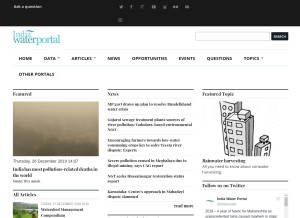How indiawaterportal.org looks like on a tablet such as an iPad.