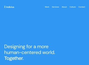 How indicius.com looks like on a tablet such as an iPad.