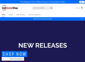 How indiglobalshop.com looks like on a tablet such as an iPad.