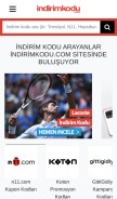 How indirimkodu.com looks like on a mobile device such as an iPhone.
