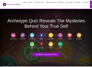 How individualogist.com looks like on a tablet such as an iPad.