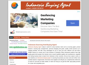 How indonesiabuyingagent.com looks like on a tablet such as an iPad.