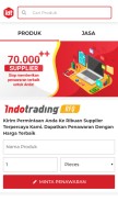 How indotrading.com looks like on a mobile device such as an iPhone.