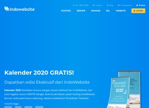 How indowebsite.net looks like on a tablet such as an iPad.