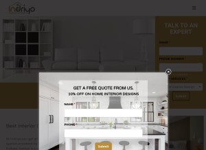 How indriyo.com looks like on a tablet such as an iPad.