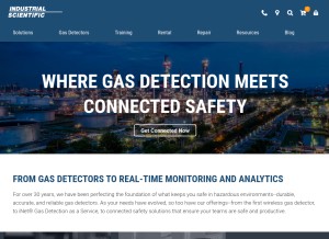How indsci.com looks like on a tablet such as an iPad.