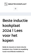 How inductiekookplaat.org looks like on a mobile device such as an iPhone.