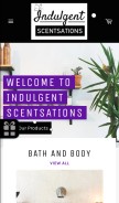 How indulgentscentsations.com looks like on a mobile device such as an iPhone.