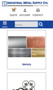 How industrialmetalsupply.com looks like on a mobile device such as an iPhone.