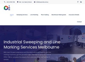 How industrialspecialisedservices.com.au looks like on a tablet such as an iPad.