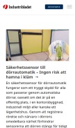 How industribladet.com looks like on a mobile device such as an iPhone.