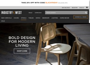 How industrywest.com looks like on a tablet such as an iPad.