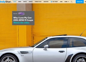 How indystar.com looks like on a tablet such as an iPad.
