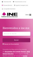How ine.mx looks like on a mobile device such as an iPhone.
