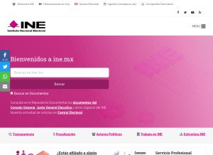 How ine.mx looks like on a tablet such as an iPad.