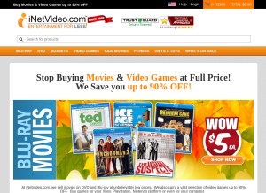 How inetvideo.com looks like on a tablet such as an iPad.