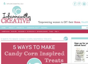 How infarrantlycreative.net looks like on a tablet such as an iPad.