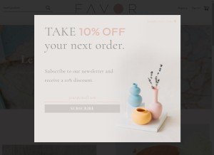How infavorof.com looks like on a tablet such as an iPad.